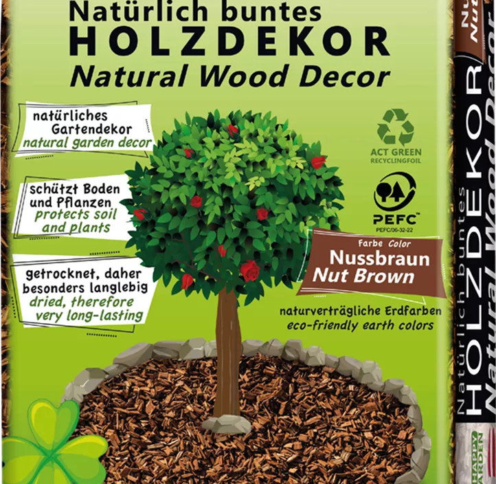 farbiges Holzdekor nussbraun