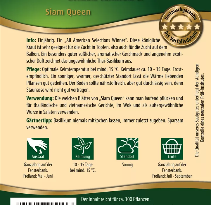 Basilikum Thai- Siam Queen