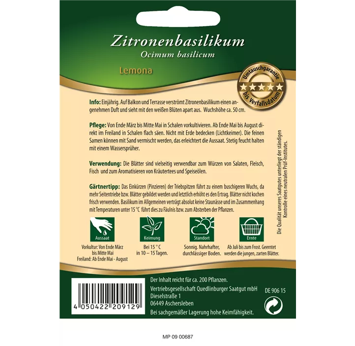 Basilikum Zitronen- Lemona