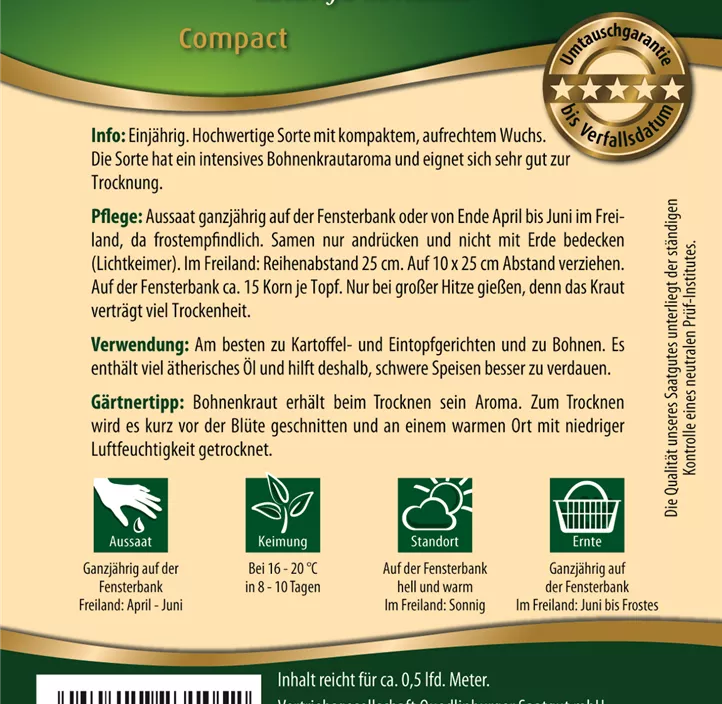 Bohnenkraut Compact Bohnenkraut Compact