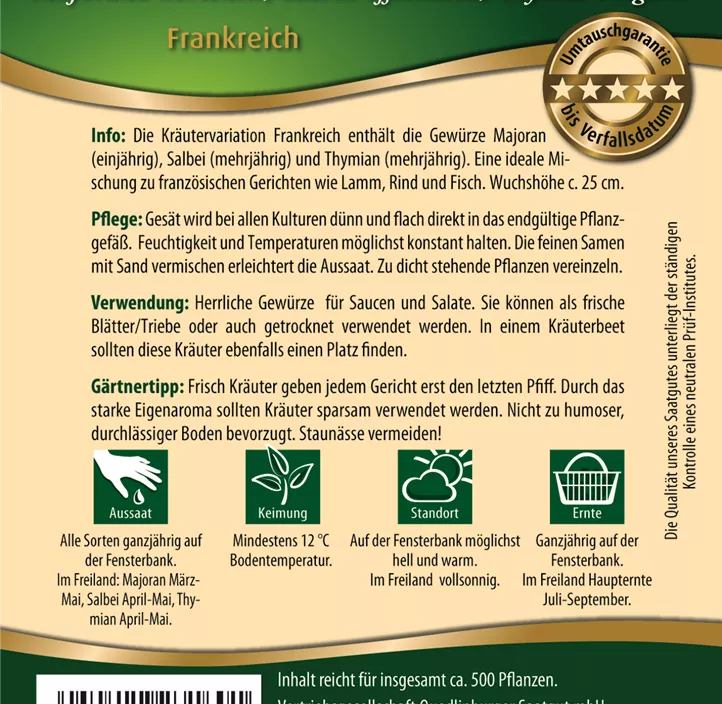 Kräutervariation Frankreich