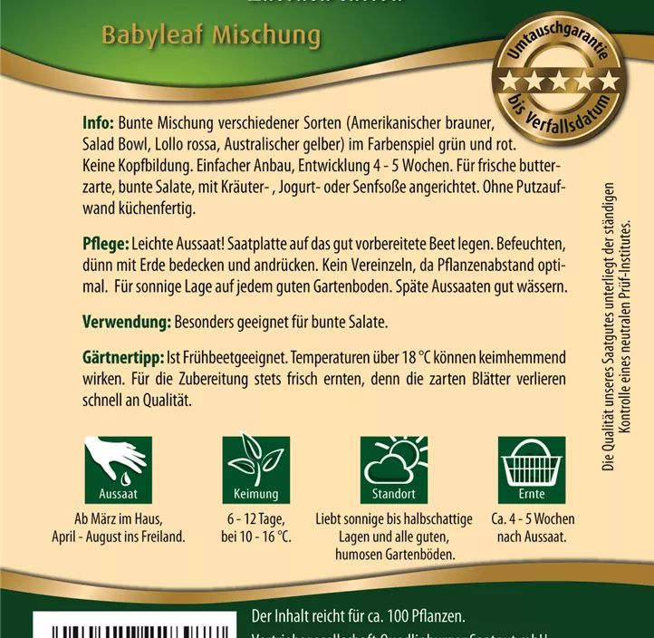 Pflücksalat Babyleaf Mischung