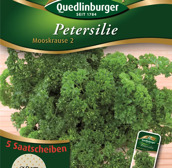 Petersilie Mooskrause 2, Saatscheiben Petersilie Mooskrause 2, Saatscheiben