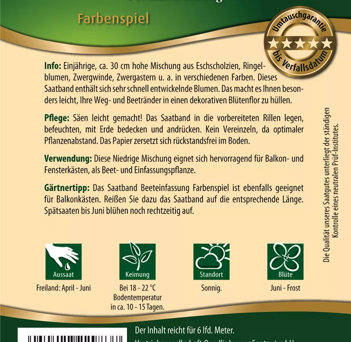 Beeteinfassung Farbenspiel