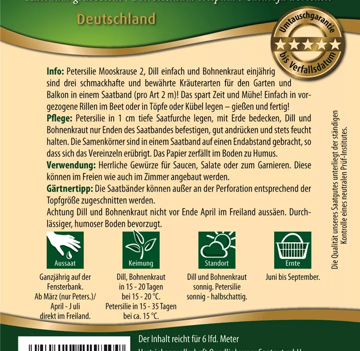 Kräutersortiment Deutschland