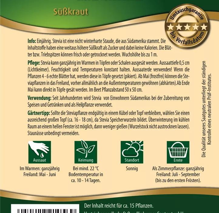 Stevia Süßkraut Stevia Süßkraut