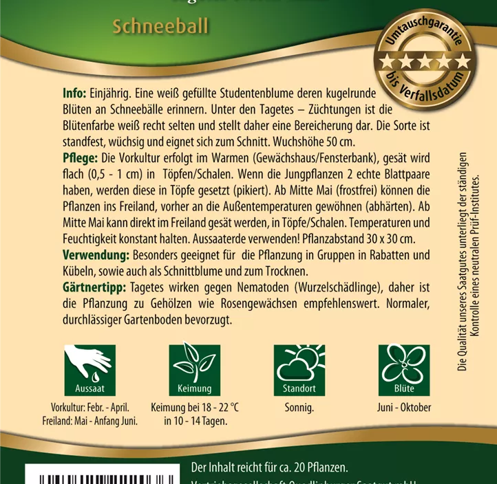 Studentenblumen Schneeball Studentenblumen Schneeball