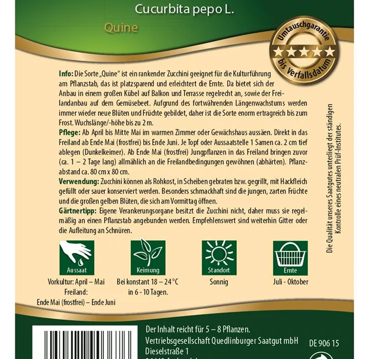 Kletter-Zucchini Quine