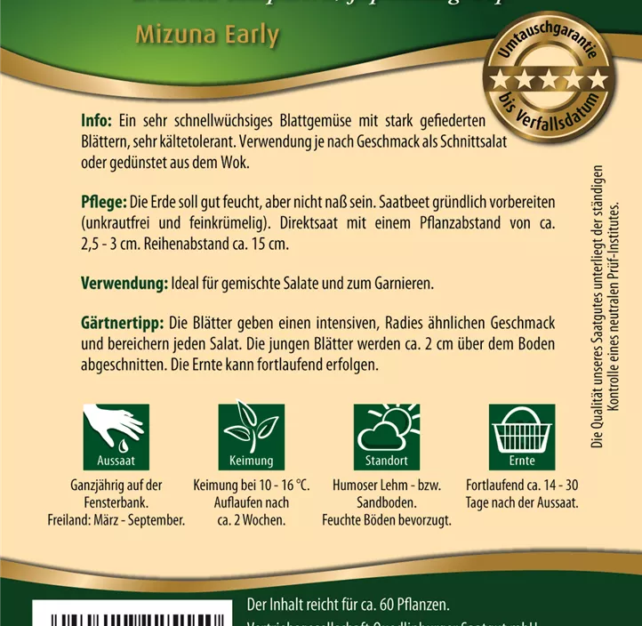 Mizuna Mizuna Early 