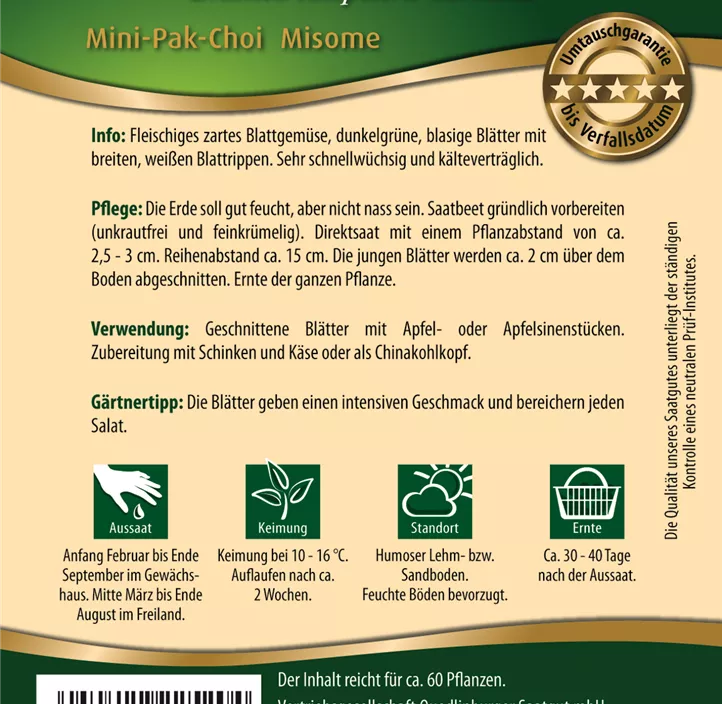 Asia Salat Pak-Choi-Mini Misome Asia Salat Pak-Choi-Mini Misome