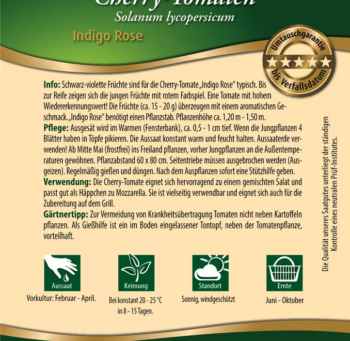 Cherry-Tomaten Indigo Rose Cherry-Tomaten Indigo Rose