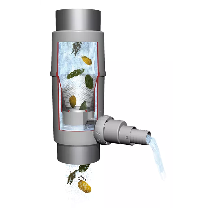 REGENDIEB PRO DN 70-100, grau seitl. Abgang DN 50/32