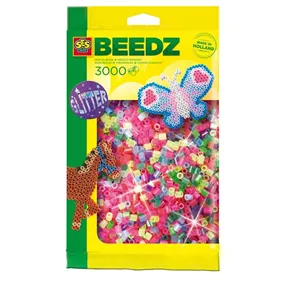 Bügelperlen Glitzer, 3000 Stk.