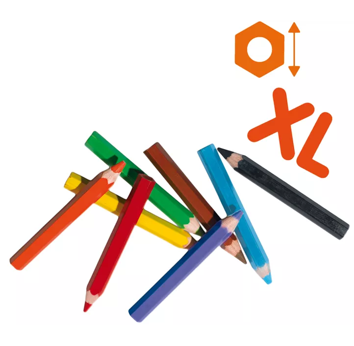 Dicke Buntstifte XL, 8 Farben