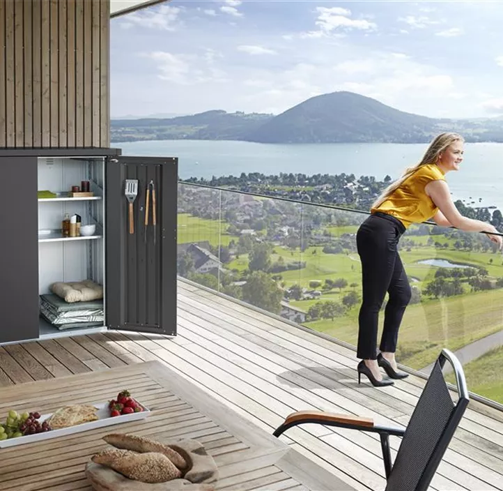Terrassenschrank Romeo Gr. M dunkelgrau