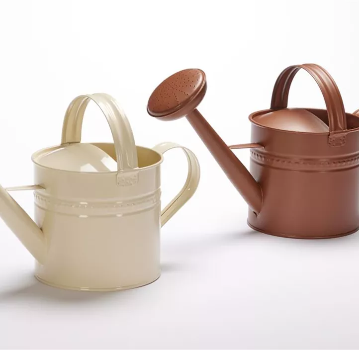 Metall-Gießkanne mit Brause 2 Farben: creme, kupfer