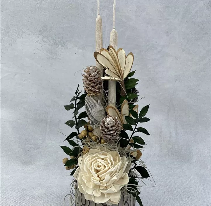 Urnen Arrangement mit Blüte