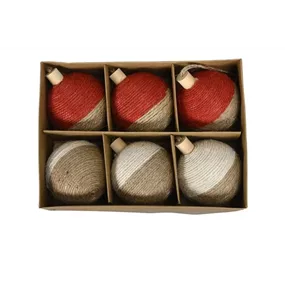 Christbaumkugel Jute 6er Box Christbaumkugel Jute 6er Box