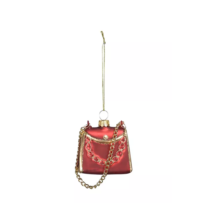 Glasfigur Tasche, rot