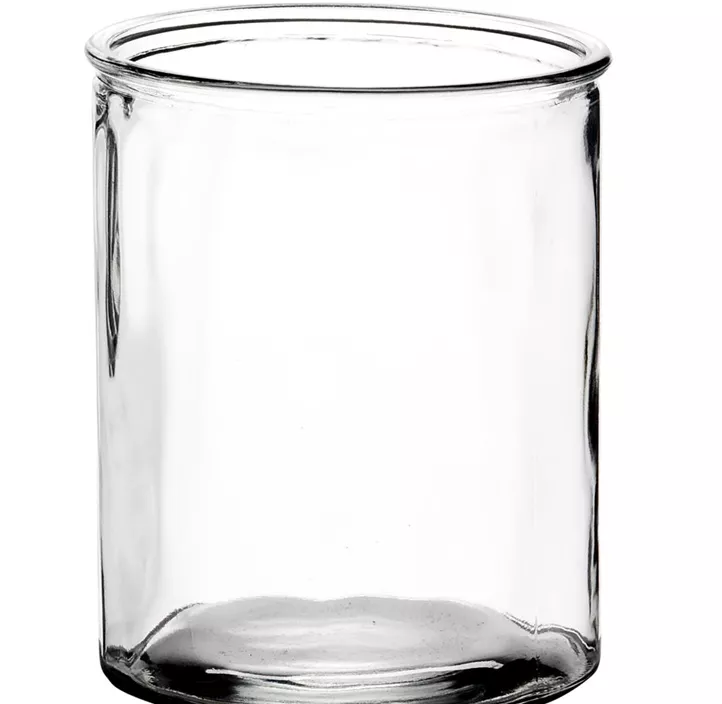 Glasgefäß rund