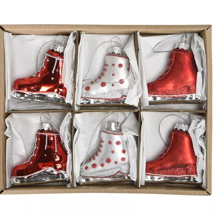 Glasfigur Schlittschuh-Set