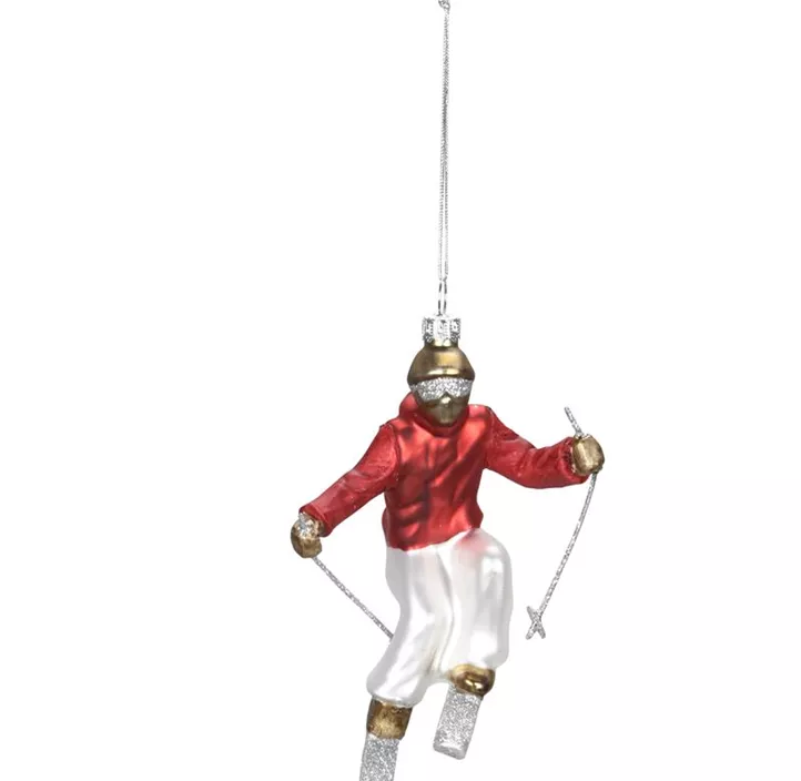 Glasfigur Skifahrer