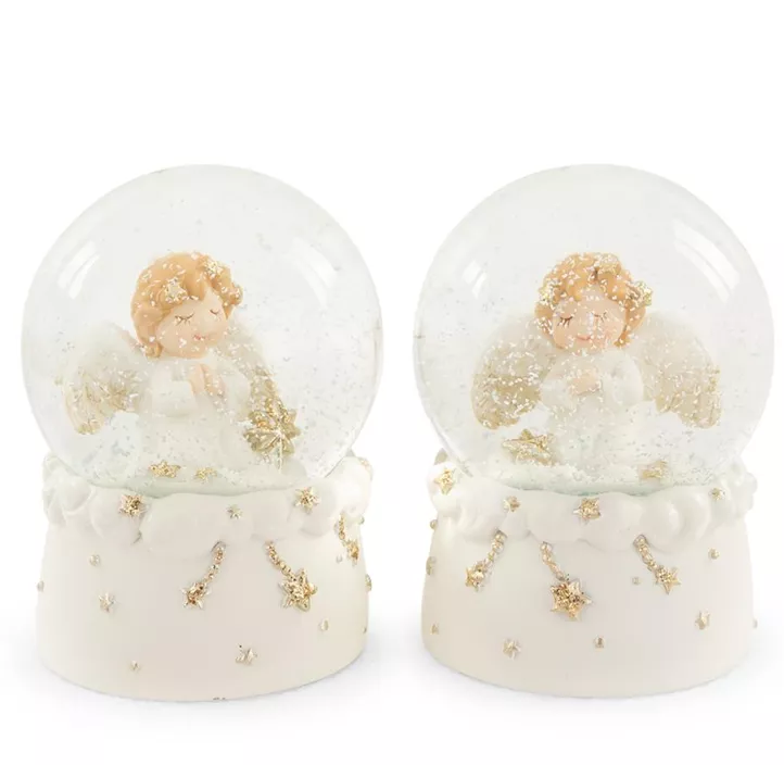 Schneekugel Engel aus Polyresin
