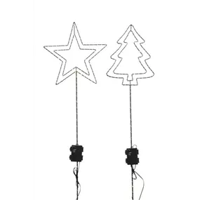 Baum+Stern LED am Stab Outdoor m. Timer sort. Baum+Stern LED am Stab Outdoor m. Timer sort.