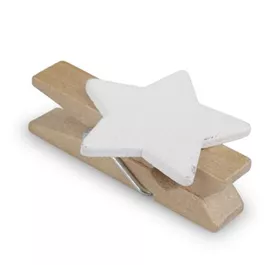 Sterne auf Holzklammer 12Stk.