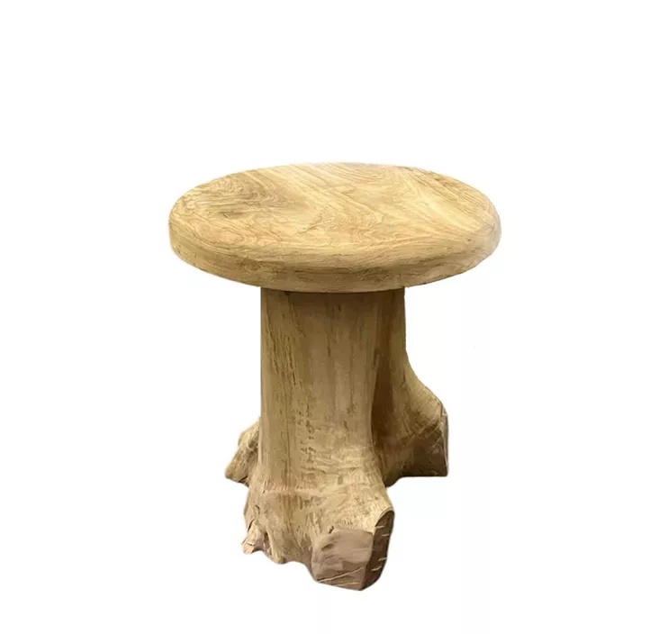 Hocker aus Teakwurzelholz