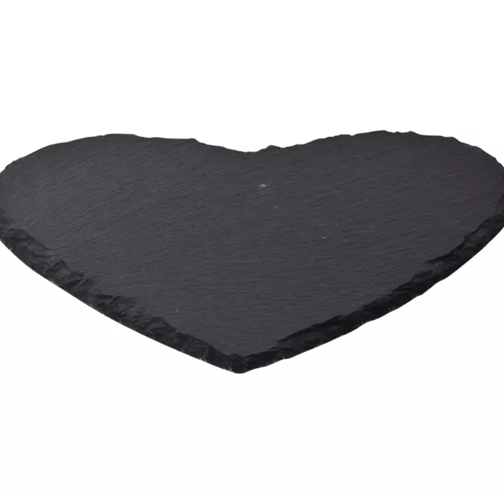 Schiefer Herz Tafel mit Kreide
