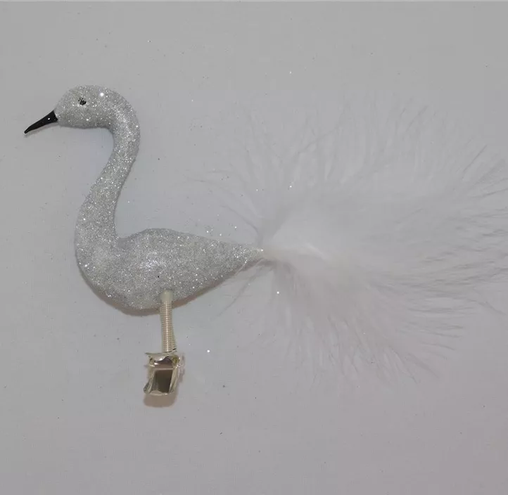 Glasfigur Schwan, weiß