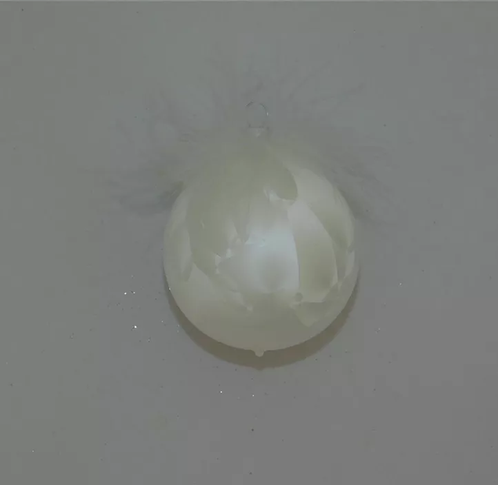 Glaskugel mit Feder