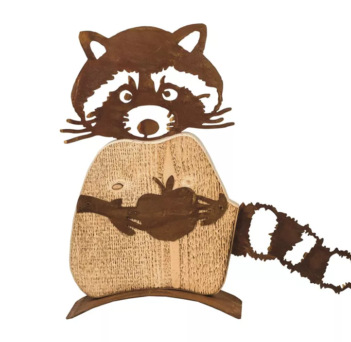 Waschbär Lukas angeflammt
