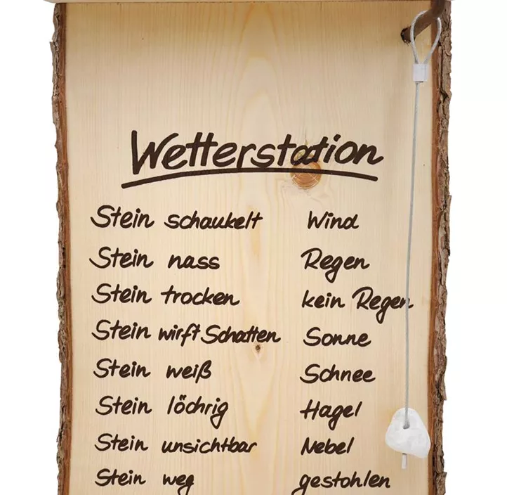 Wetterstation aus Fichtenholz