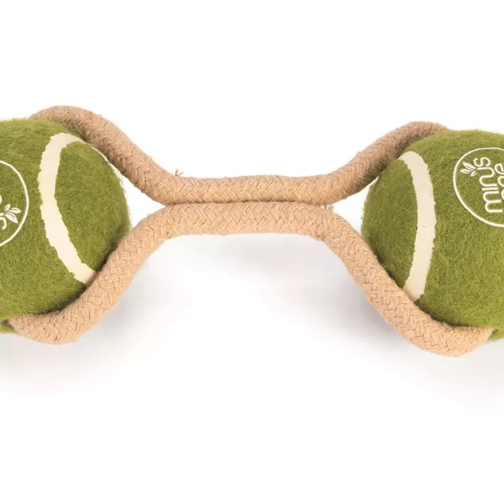 Minus One Hundespielzeug Tennisball Seil