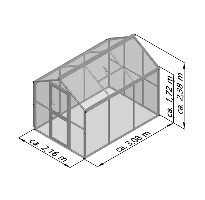 Gewächshaus Galant III, ESG + HKP