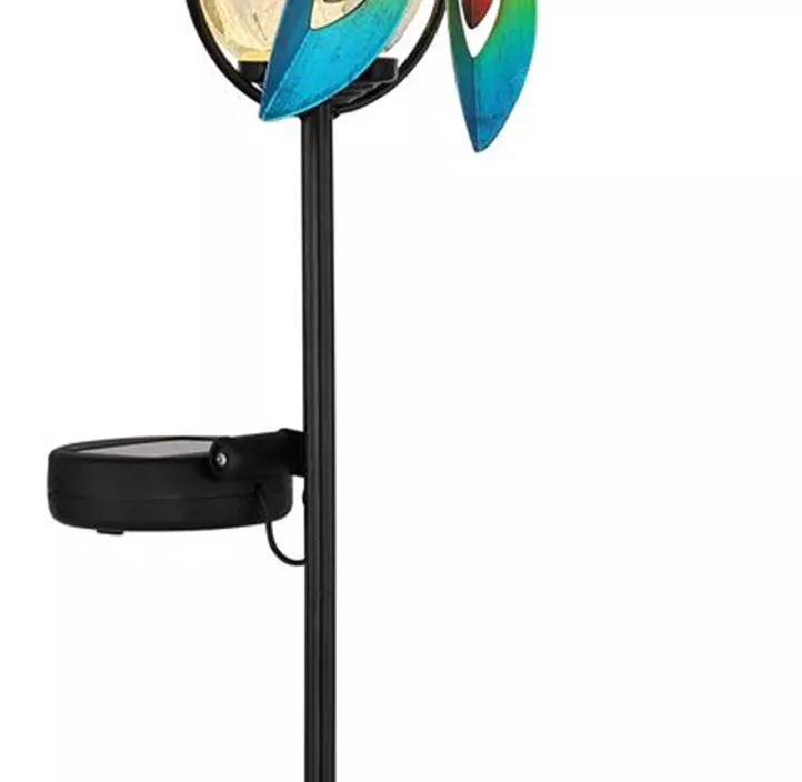 Solar-Steckleuchte Blume blau