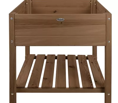 Holz-Hochbeet mit Ablage XL