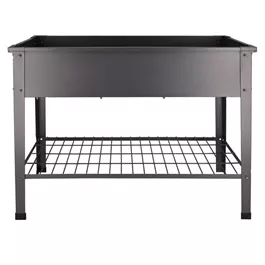 Metall-Hochbeet mit Ablage L