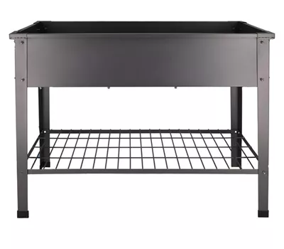 Metall-Hochbeet mit Ablage L