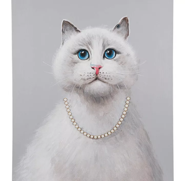 Canvasbild Katze mit Kette