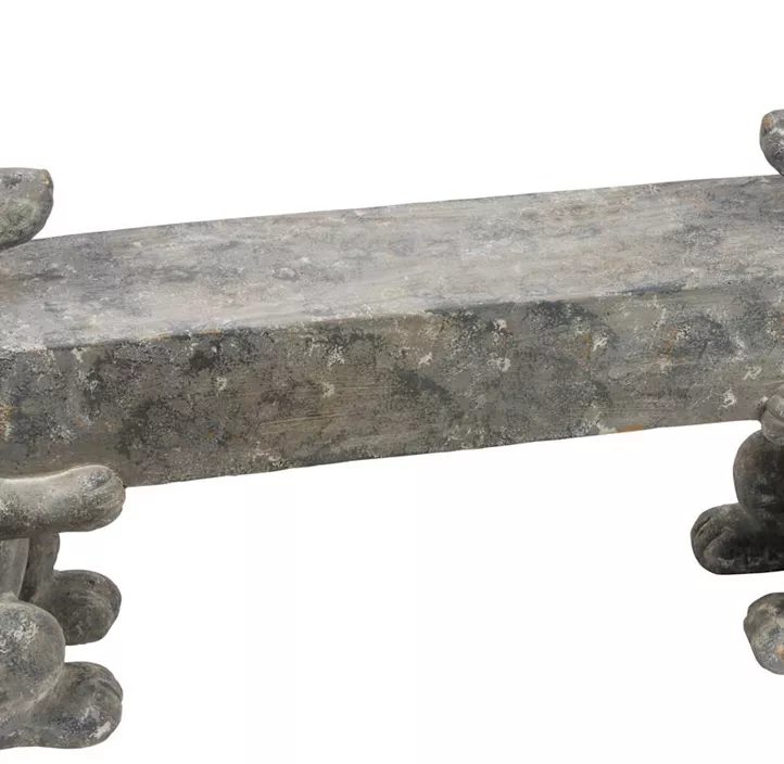 Magnesiabank mit zwei Dackel