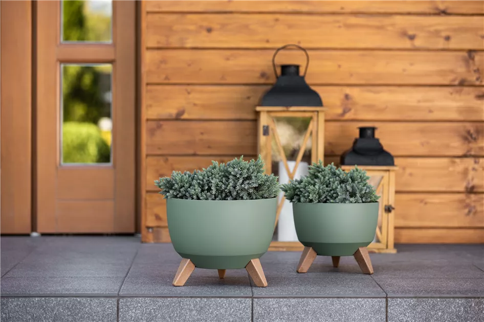 pflanztopf bestellen Pflanzschale  38 cm aus Steinzeug blau glasiert , Pflanztopf Blumenk  La  Casa