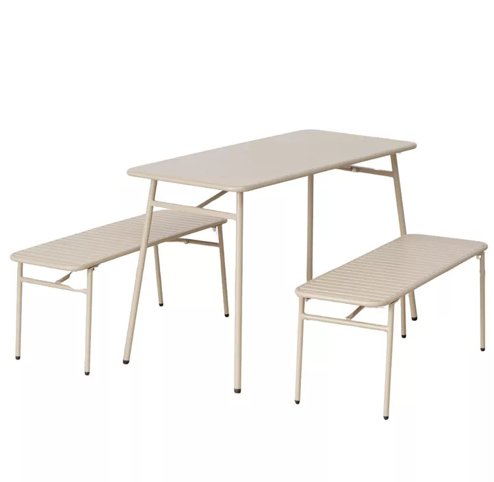 Möbelset Molia 1 Tisch, 2 Bänke