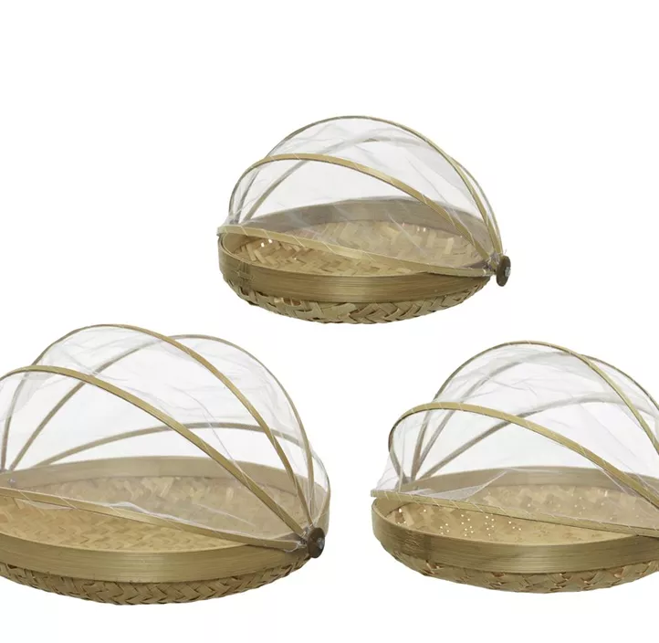 Teller mit Haube Bambus