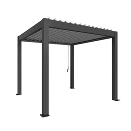 Pergola 3 x 3 dunkelgrau-silber