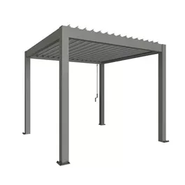 Pergola 3 x 3 quarzgrau-silber