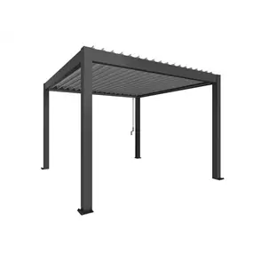 Pergola 3,5 x 3,5 dunkelgrau-silber