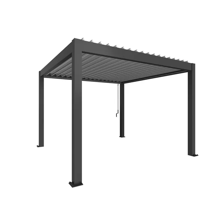 Pergola 3,5 x 3,5 dunkelgrau-silber